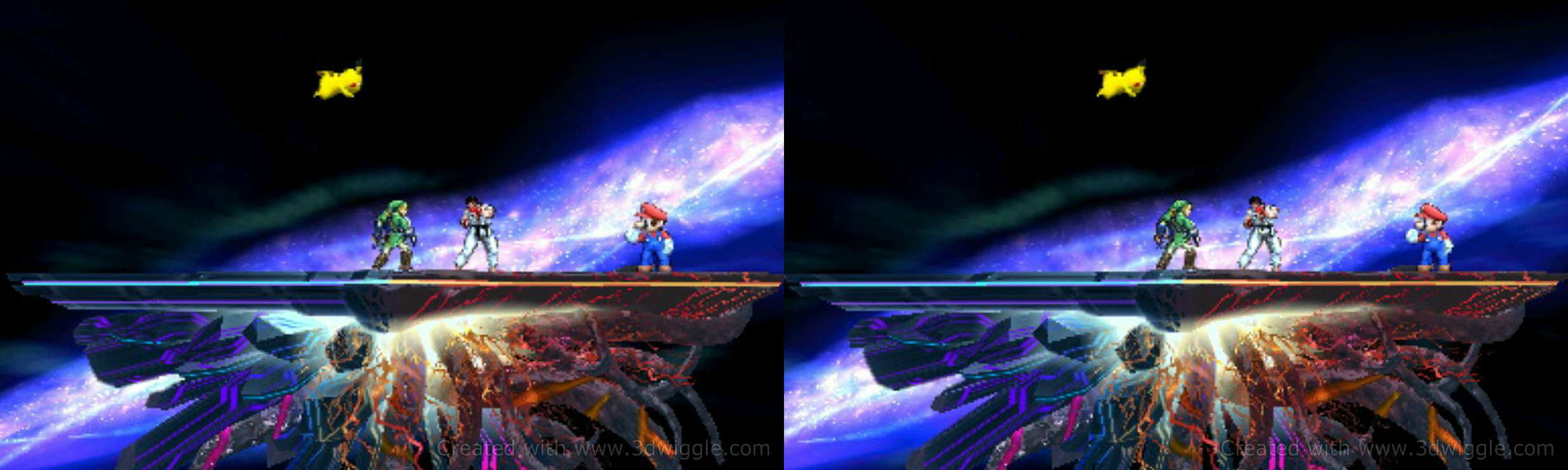 Super smash bros, Nintendo in-game screenshot, 3dwiggle